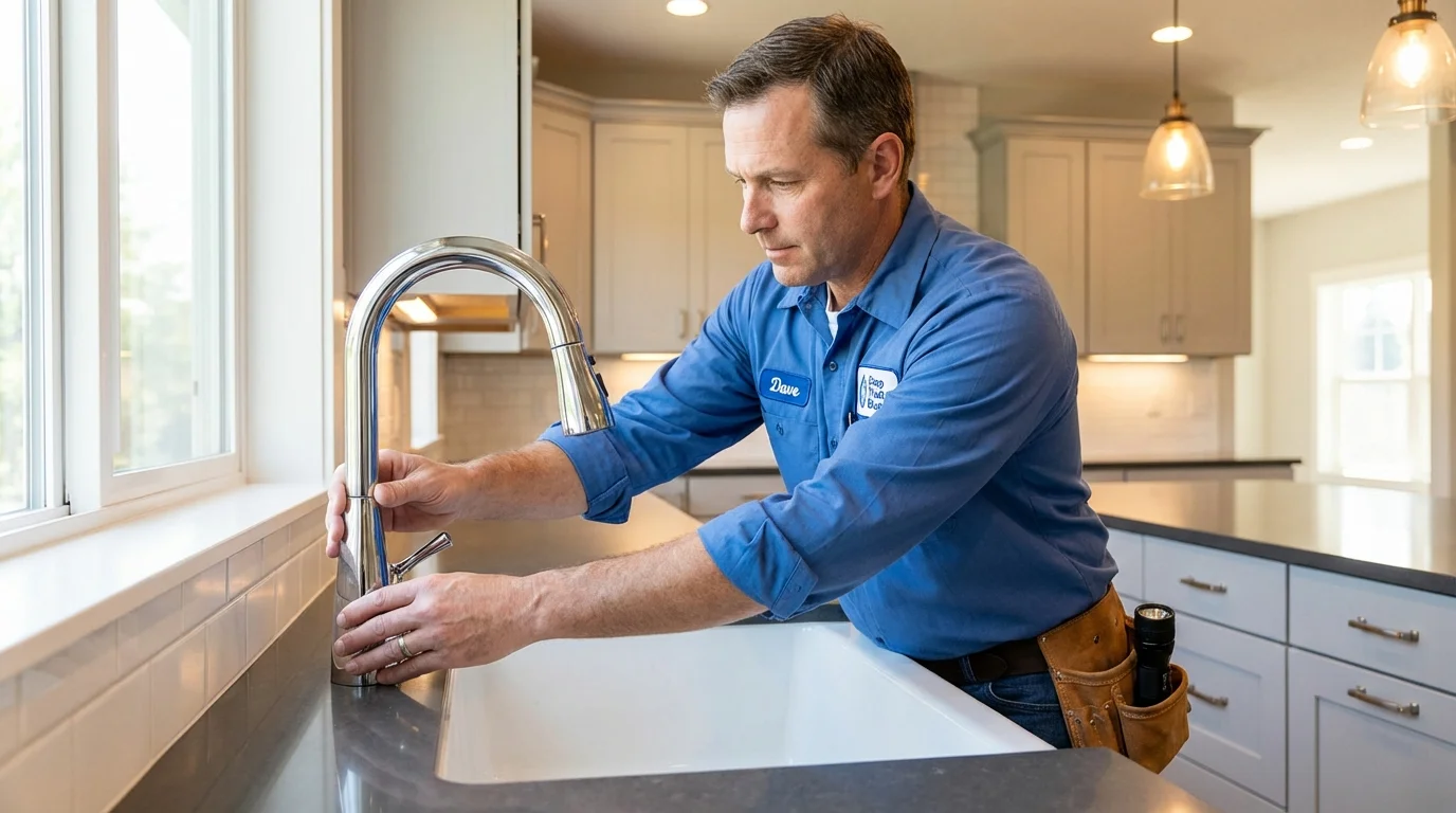 Kitchen faucet installation by Johns Plumbing LLC in Dunn Loring